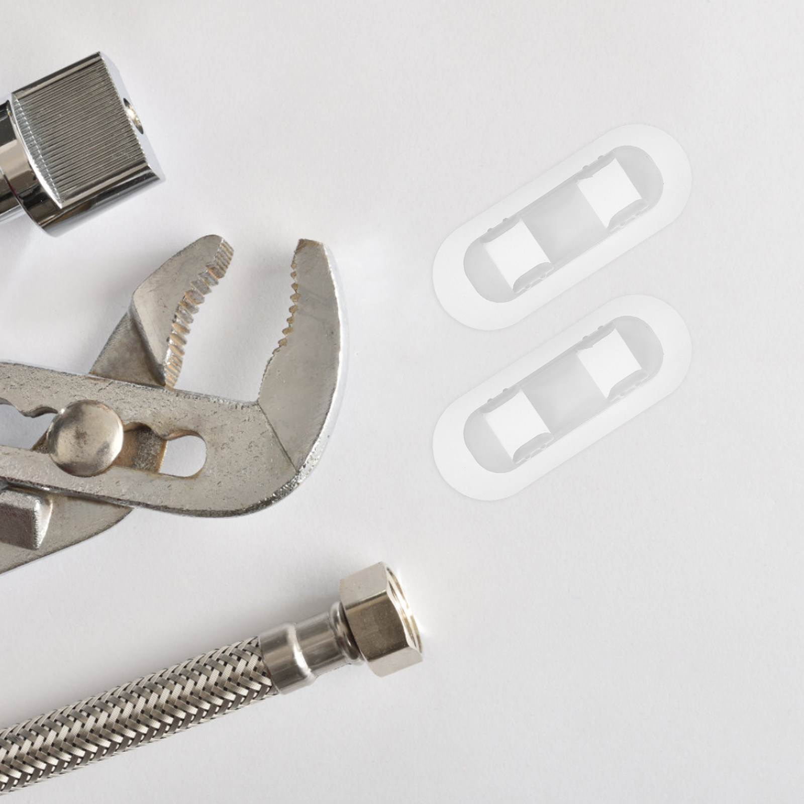 Drain Pipe Clip - 20Pcs Self-Adhesive Pipe Clamp Fixed Buckle