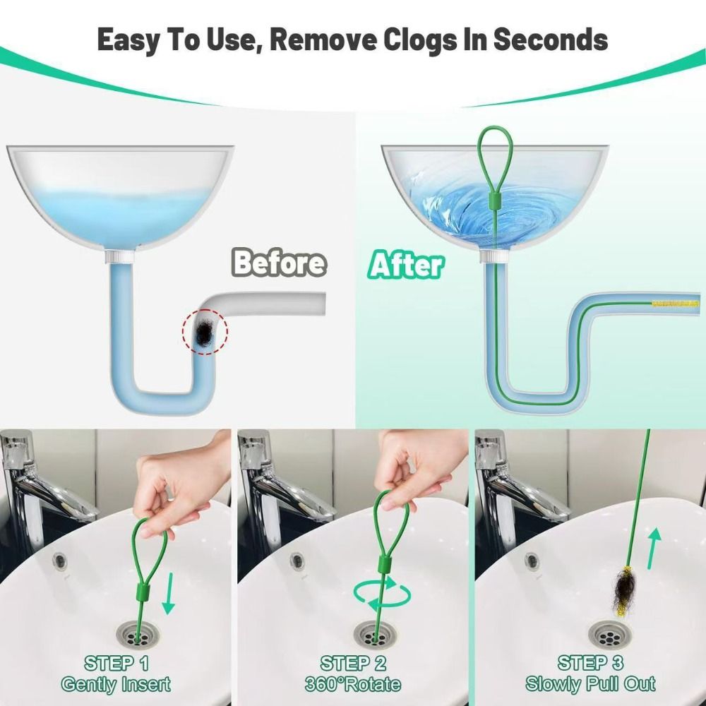 5pcs Practical Flexible Drain  - đánh giá và giá Drain Snake Flexible