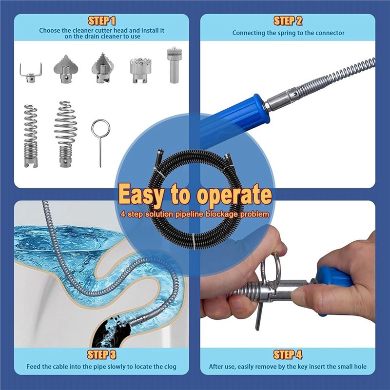 DT17 Plumbing Snake Tool Flexi - đánh giá và giá Drain Snake Flexible