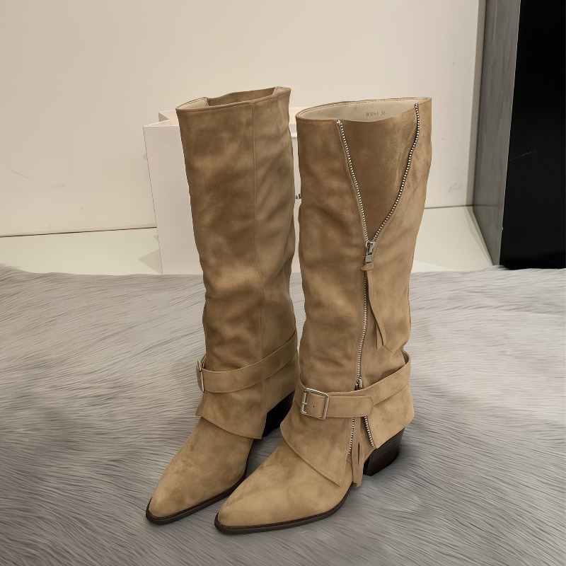 Women's Boots Vintage Suede Le - đánh giá và giá Pipe Bending Spring